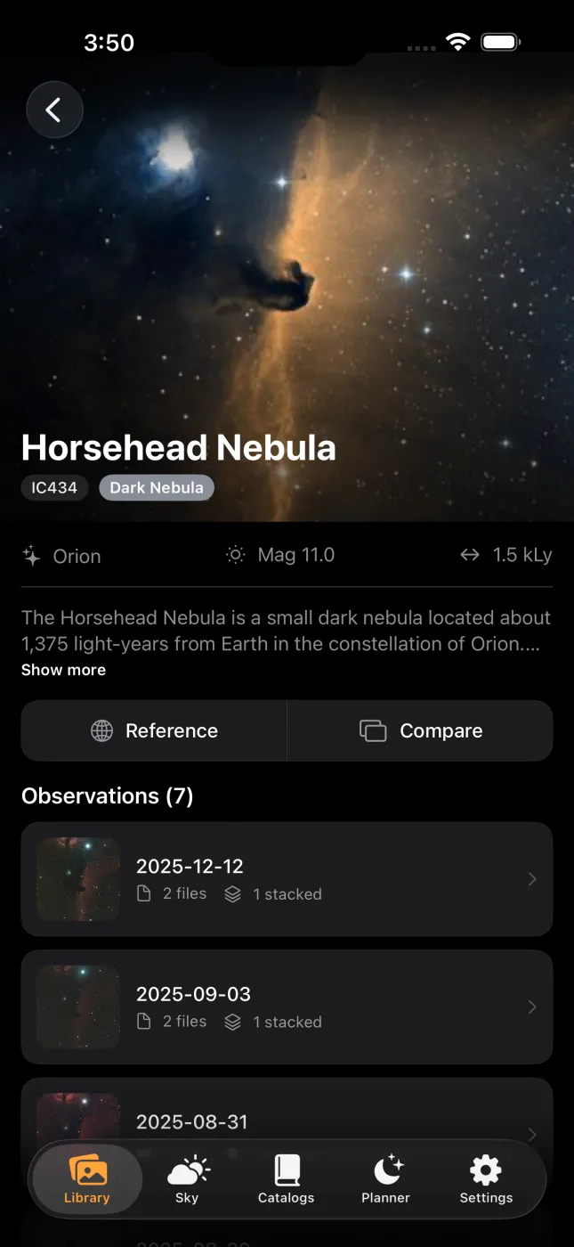 Mobile: Object detail
